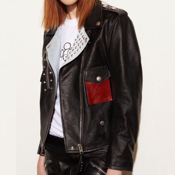 coach disney leather jacket